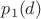 $p_1(d)$