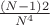 $\frac{(N-1)2}{N^4}$