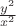 $\frac{y^2}{x^2}$