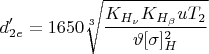 $$d_{2e}'=1650\sqrt[3]{\frac{K_{H_\nu}K_{H_\beta}u T_2}{\vartheta [\sigma]^2_H}}$$
