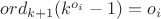 $ord_{k+1}(k^{o_i}-1)=o_i$