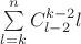 $\sum\limits_{l=k}^nC_{l-2}^{k-2}l$ $\sum\limits_{l=k}^nC_{l-2}^{k-2}l$