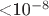 <10^{-8}
