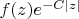 $f(z)e^{-C|z|}$