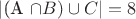 |(A \cap B)\cup C|=8