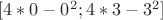 $[4*0-0^2; 4*3-3^2]$
