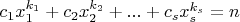 $c_1x_1^{k_1}+c_2x_2^{k_2}+...+c_sx_s^{k_s} =n$