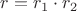$r=r_1\cdot r_2$ $r=r_1\cdot r_2$
