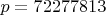 $p=72277813$
