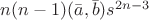 $n(n-1)(\bar{a}, \bar{b}) s^{2 n - 3}$
