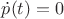 $\dot{p}(t)=0$