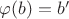 $\varphi(b) = b'$