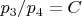$p_3/p_4=C$