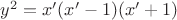 $y^2=x'(x'-1)(x'+1)$