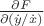$\frac{\partial F}{\partial(\dot {y}/\dot {x})}$