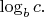 $\log_bc.$