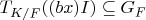 $T_{K/F}((b x) I) \subseteq G_F$