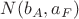 $N(b_A,a_F)$
