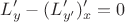 $$L'_y-(L'_{y'})'_x=0$$