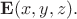 $\mathbf{E}(x,y,z).$