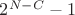 $2^{N-C}-1$