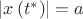 $\left\vert x\left(t^*\right)\right\vert = a$