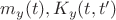 $m_y(t), K_y(t,t')$