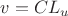 $v = CL_u$