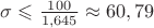 $\sigma\leqslant\frac{100}{1,645}\approx 60,79$