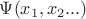 $\Psi(x_1,x_2...)$