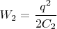 $W_2=\dfrac{q^2}{2C_2}$