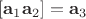 $[\mathbf{a}_1\mathbf{a}_2]=\mathbf{a}_3$