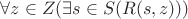 $\forall z \in Z (\exists s \in S (R(s,z)))$