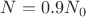 $N = 0.9 N_0$