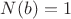 $N(b)=1$