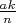 $\frac{a k}{n}$