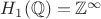 $H_{1}(\mathbb{Q})=\mathbb{Z}^{\infty}$