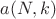 $a(N,k)$