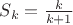 $S_k=\frac {k}{k+1}$