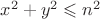 $x^2+y^2\leqslant n^2$