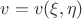 $v=v(\xi,\eta)$