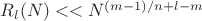 $R_l(N)<< N^{(m-1)/n+l-m}$