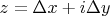$z=\Delta x+i\Delta y$
