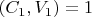 $(C_1,V_1) =1$