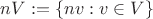 $nV := \{nv : v\in V\}$