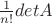 $\frac{1}{n!}det A$