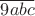 $\overline{9abc}$