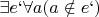 $\exists e` \forall a(a \notin e`)$