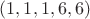 $(1,1,1,6,6)$