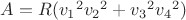 $A=R({v_1}^2{v_2}^2+{v_3}^2{v_4}^2)$